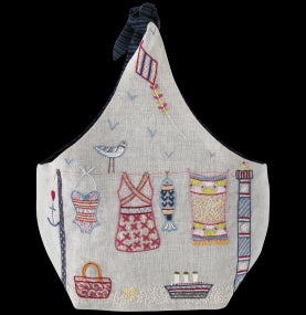 Un Chat Embroidery Kit: Tie Top Bag