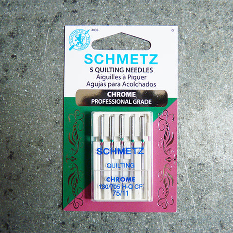 Schmetz Chrome Sewing Machine Needles : Quilting