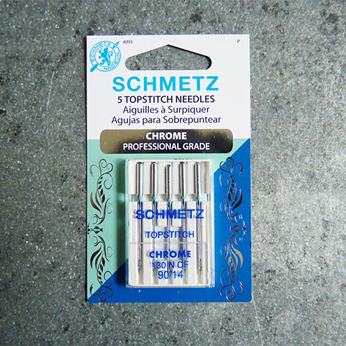 Schmetz Chrome Sewing Machine Needles : Topstitch