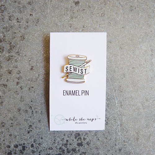 sewist enamel pin