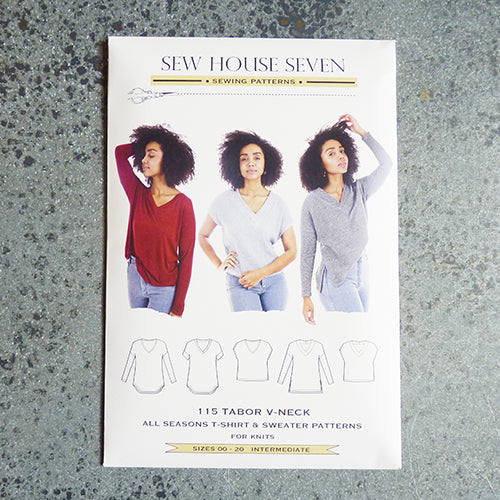 sew house seven tabor tee sweater sewing pattern