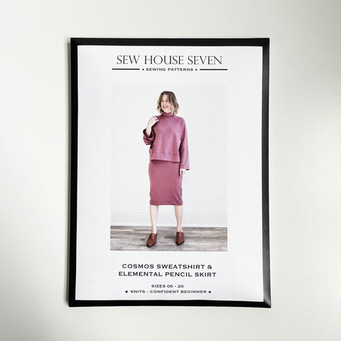 Sew House Seven Patterns : Cosmos Sweatshirt & Elemental Pencil Skirt