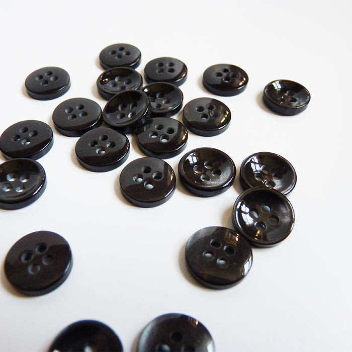 Shell Shirt Button - Charcoal