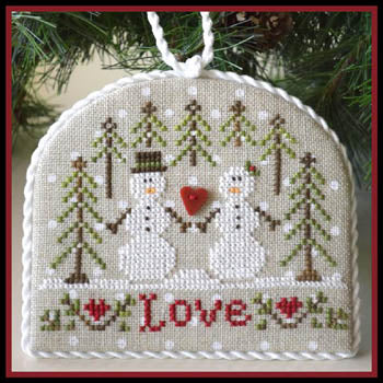 Counted Cross Stitch Pattern: "Snow Love" Ornament