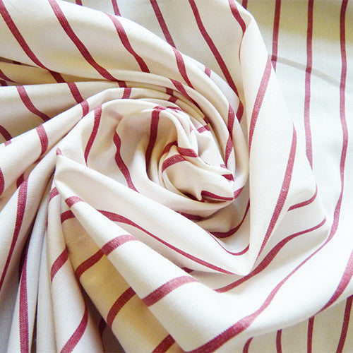 red striped cotton shirting
