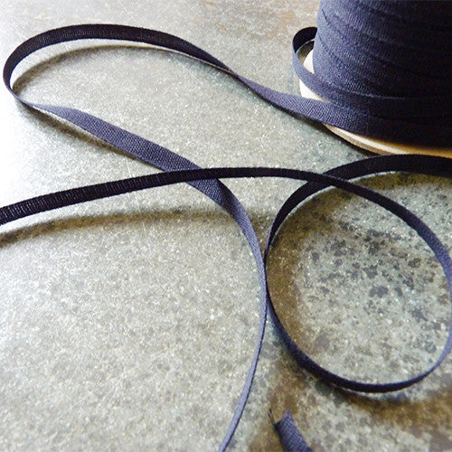 studio carta cotton tight weave ribbon dark indigo