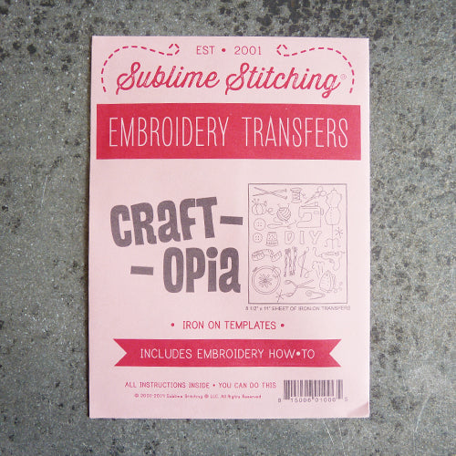 sublime stitching embroidery transfer pattern craft