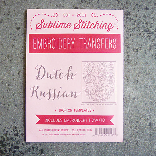 Dutch Russian Sublime Stitching Embroidery Patterns Iron On