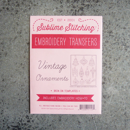 sublime stitching embroidery transfer pattern vintage ornaments