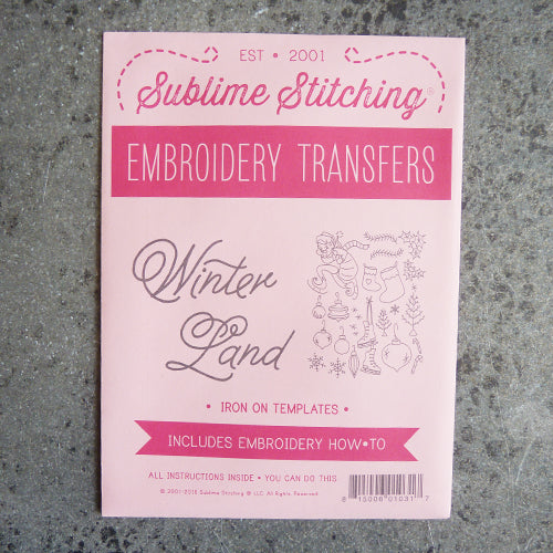 sublime stitching embroidery transfer pattern winter christmas