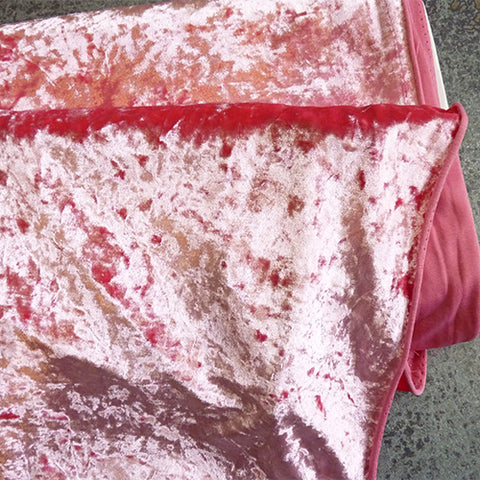 stretch crushed velvet knit magenta pink