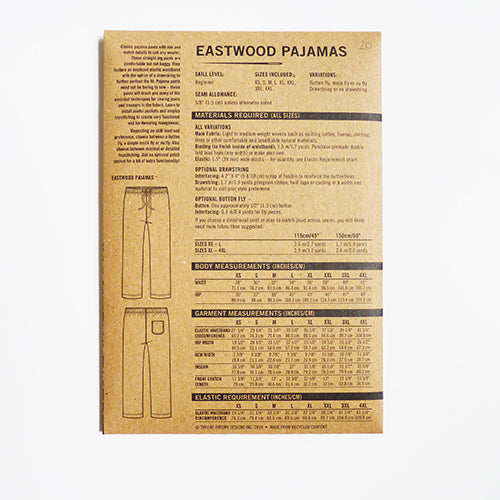 Thread Theory : Eastwood Pajamas sewing pattern