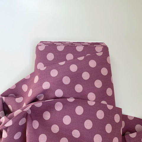 Tilda Fabrics : Chambray Dots - Mauve