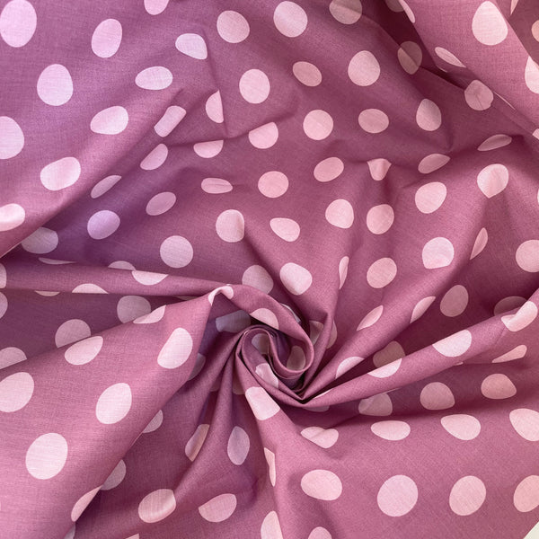 Tilda Fabrics : Chambray Dots - Mauve