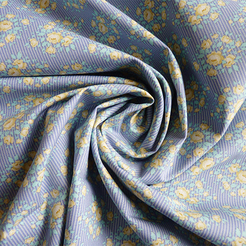 Tilda Fabrics : Happy Campers quilting cotton - Marylou Blue