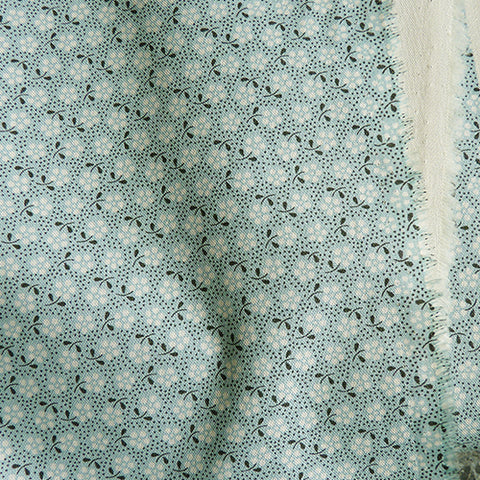 tilda fabric quilting cotton meadow basic floral teal green