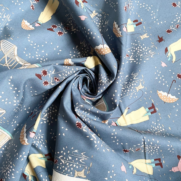 Tilda Fabrics : Windy Days - Windy Walk Blue