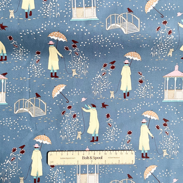 Tilda Fabrics : Windy Days - Windy Walk Blue