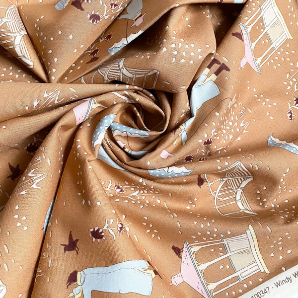 Tilda Fabrics : Windy Days - Windy Walk Camel