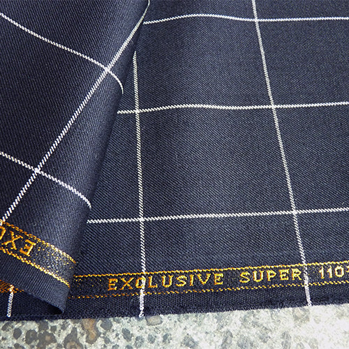 super 110s navy wool suiting