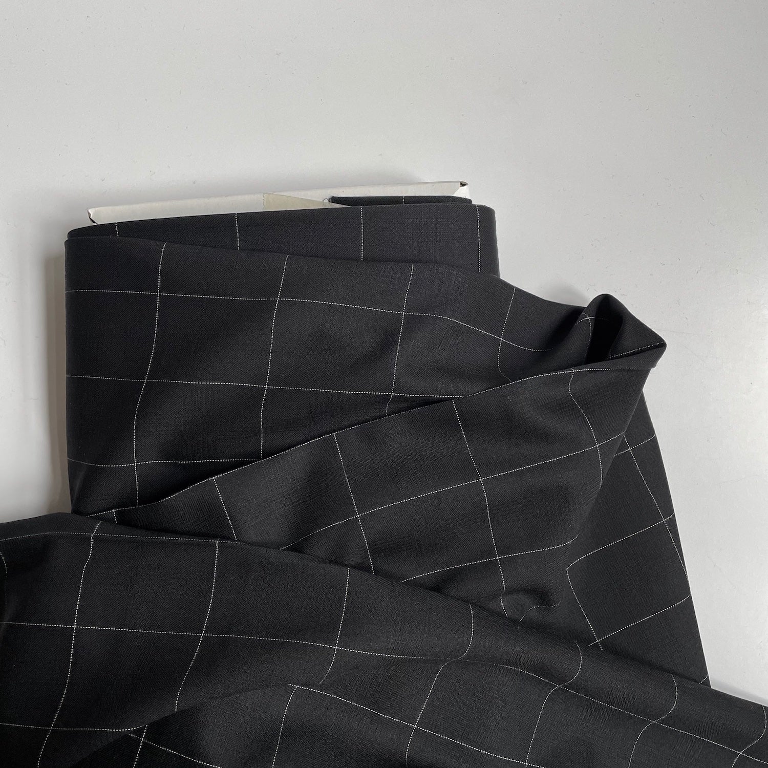 Exclusive Novelty Super 100s Suiting Wool - Black Checks