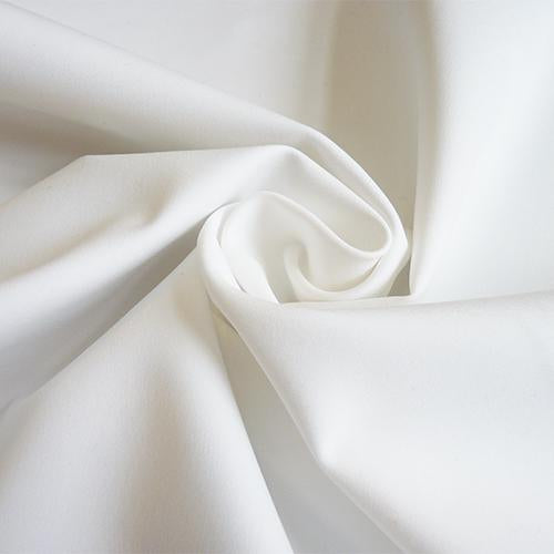 Cotton Stretch Sateen - White